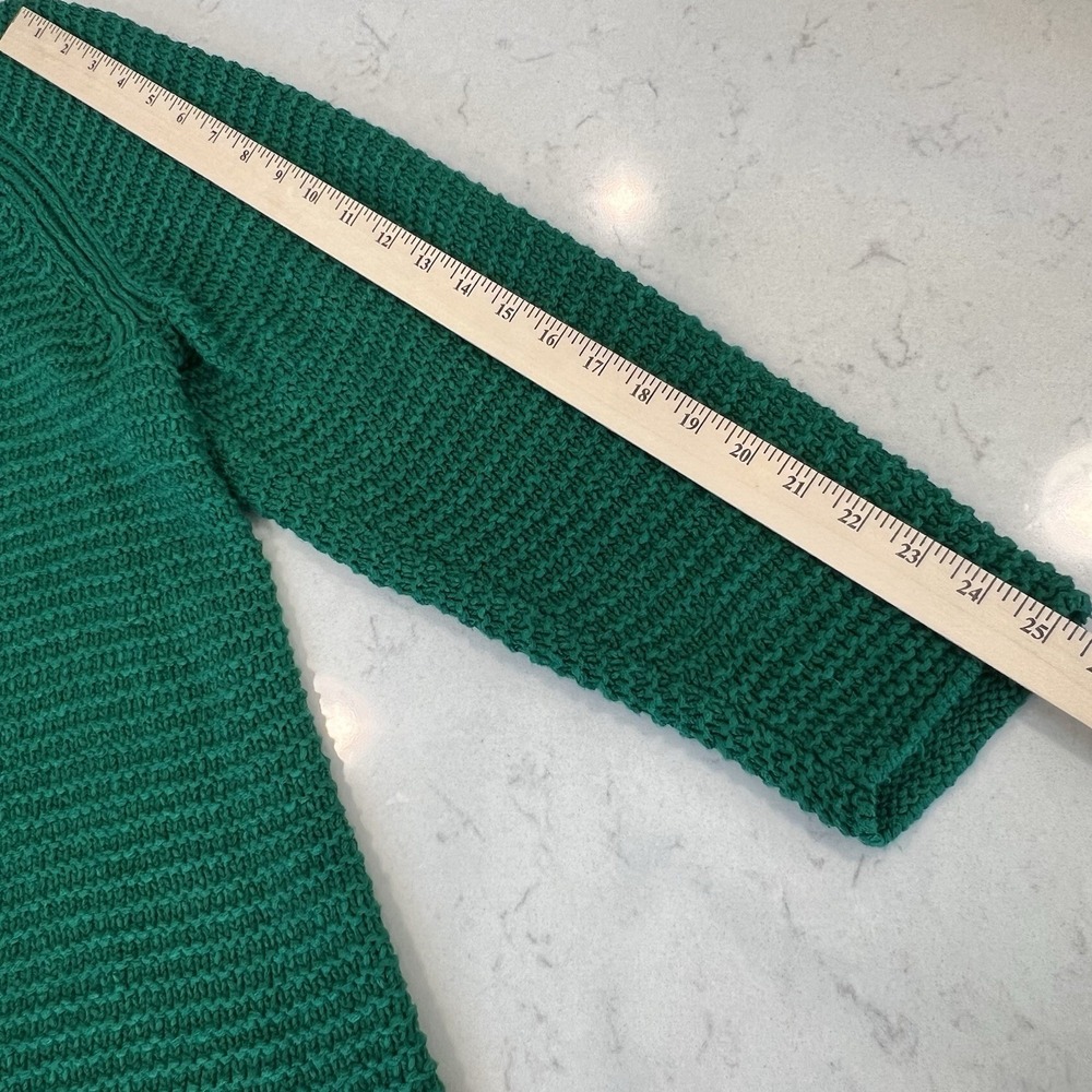 J Jill 3XL Sweater Plus Size Emerald Green 83% Cotton Relaxed Fit - Picture 7 of 8